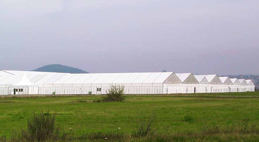 Viele Großzelte von LEUBE nebeneinander